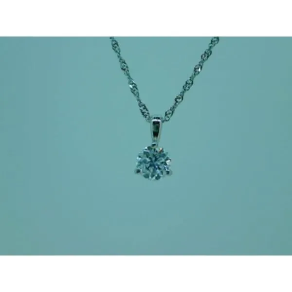 Diamond Pendant Necklace in 14K White Gold Biondi Diamond Jewelers Aurora, CO