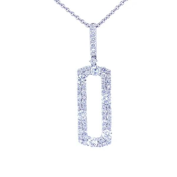 Modern Elegance Diamond Rectangle Pendant Biondi Diamond Jewelers Aurora, CO