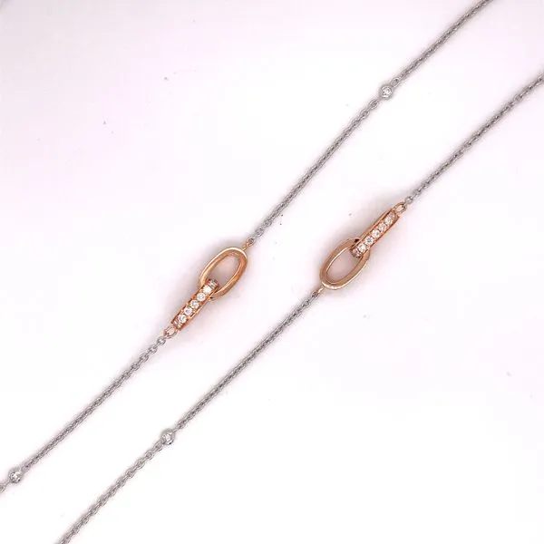 18K White and Rose Gold Necklace with 162 Rounds Biondi Diamond Jewelers Aurora, CO