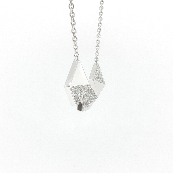 18K White Gold Diamond Necklace Image 2 Biondi Diamond Jewelers Aurora, CO