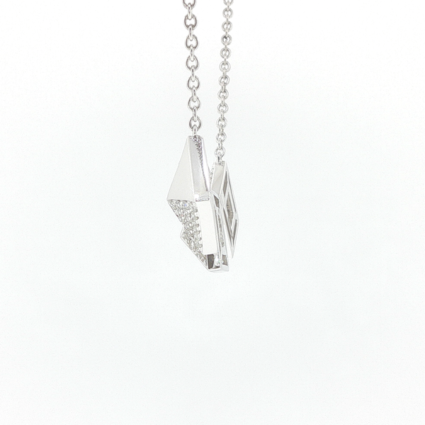 18K White Gold Diamond Necklace Image 3 Biondi Diamond Jewelers Aurora, CO