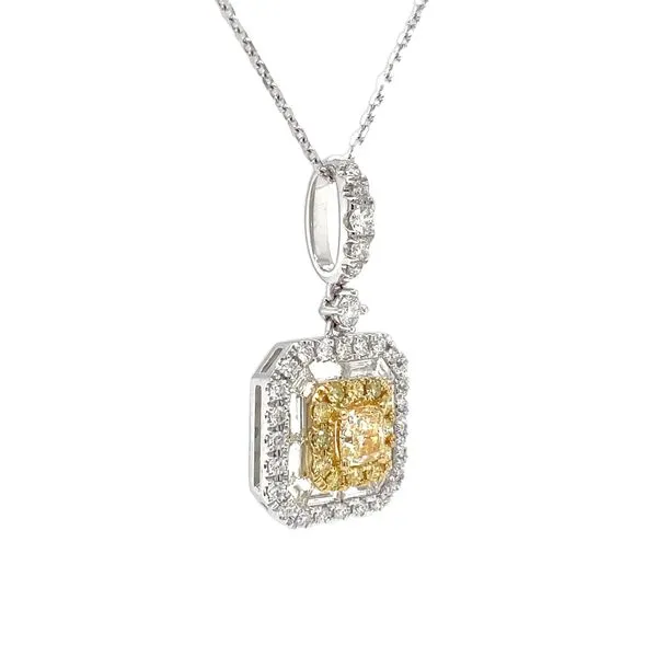 Sunbeam Halo Diamond Pendant Image 2 Biondi Diamond Jewelers Aurora, CO