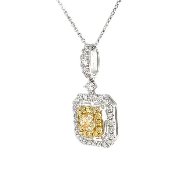 Sunbeam Halo Diamond Pendant Image 3 Biondi Diamond Jewelers Aurora, CO