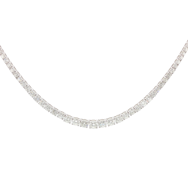 Elegant Radiance Diamond Tennis Necklace Biondi Diamond Jewelers Aurora, CO