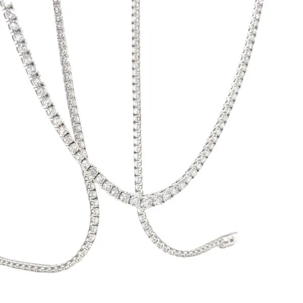 18KW 5.78CTW Diamond Tennis Necklace Image 3 Biondi Diamond Jewelers Aurora, CO