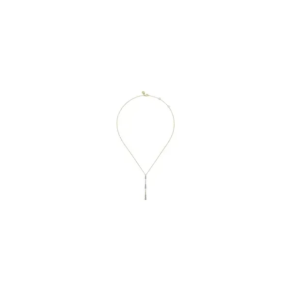Graduated Diamond Station Drop Y Necklace Image 2 Biondi Diamond Jewelers Aurora, CO
