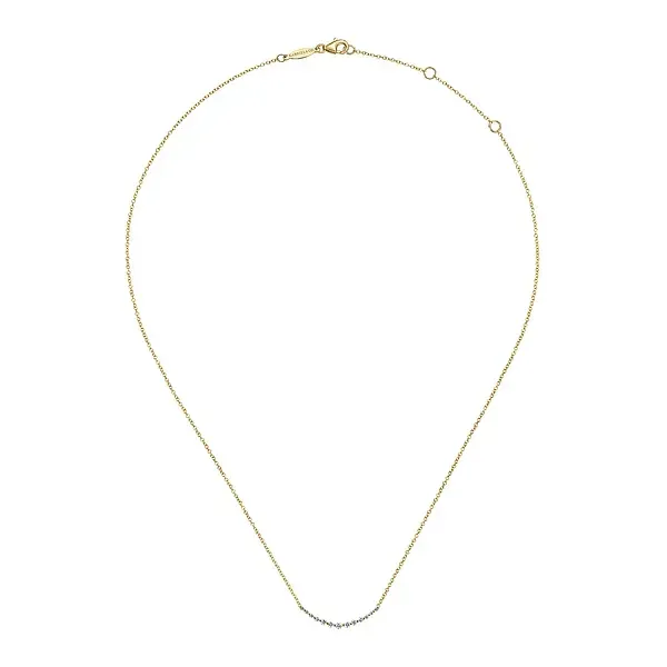 Diamond Curved Bar Necklace Image 2 Biondi Diamond Jewelers Aurora, CO