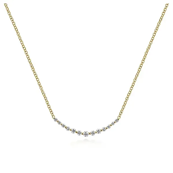 Diamond Curved Bar Necklace Biondi Diamond Jewelers Aurora, CO