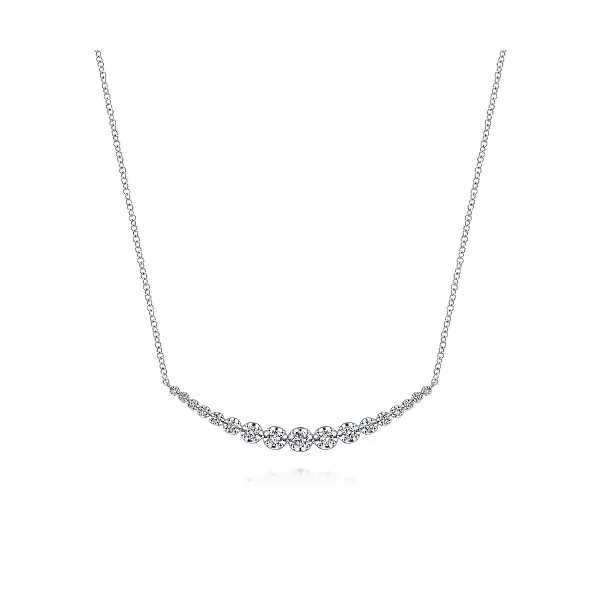 Diamond Curved Bar Necklace Biondi Diamond Jewelers Aurora, CO