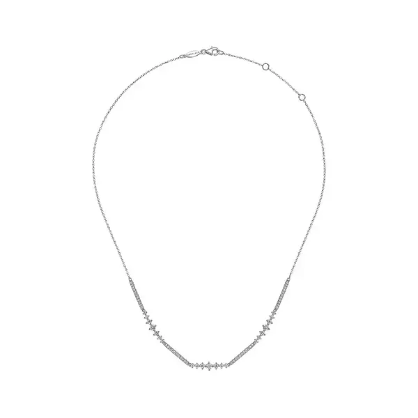 Diamond Station Necklace Image 2 Biondi Diamond Jewelers Aurora, CO