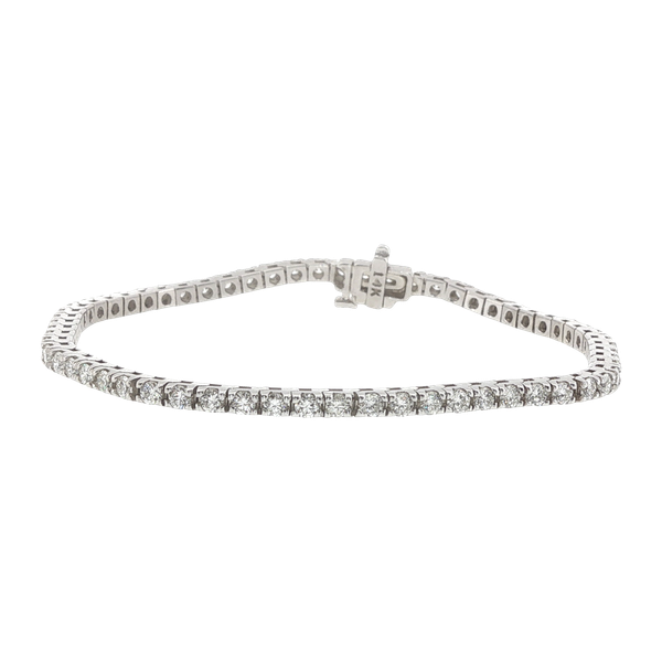 14K White Gold 3.00 Carat Total Weight Diamond Tennis Bracelet Biondi Diamond Jewelers Aurora, CO