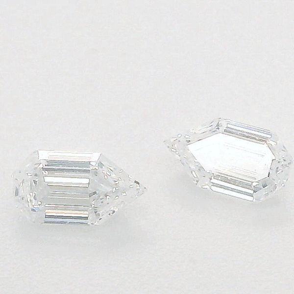 0.63 Carat Total Weight Bullet Cut Diamond Pair D E VVS VS Biondi Diamond Jewelers Aurora, CO