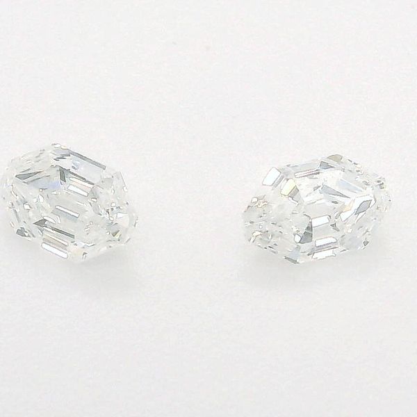 0.74 Carat Total Bullet Cut Loose Diamond Pair D E VS Biondi Diamond Jewelers Aurora, CO
