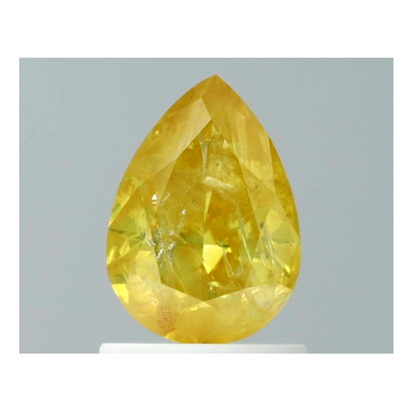 1.02 Carat Pear Fancy Vivid Yellow Diamond GIA Certified I1 Biondi Diamond Jewelers Aurora, CO
