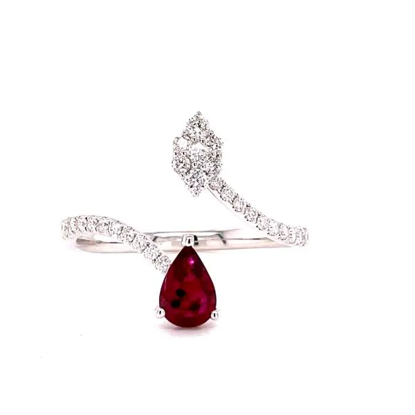 Ruby and Diamond Twist Ring Biondi Diamond Jewelers Aurora, CO