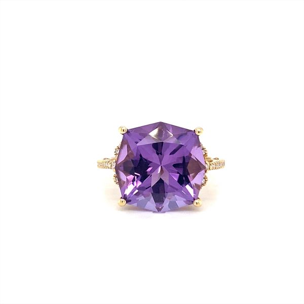 Amethyst and Diamond Ring Image 2 Biondi Diamond Jewelers Aurora, CO