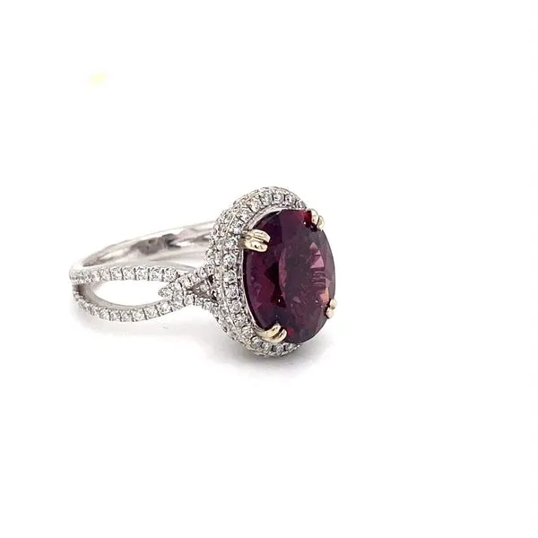 14KW White Gold Rhodolite Garnet and Diamond Ring Image 2 Biondi Diamond Jewelers Aurora, CO