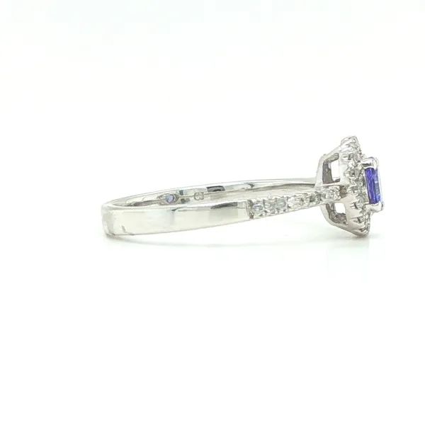 14K White Gold Tanzanite and Diamond Ring Image 2 Biondi Diamond Jewelers Aurora, CO