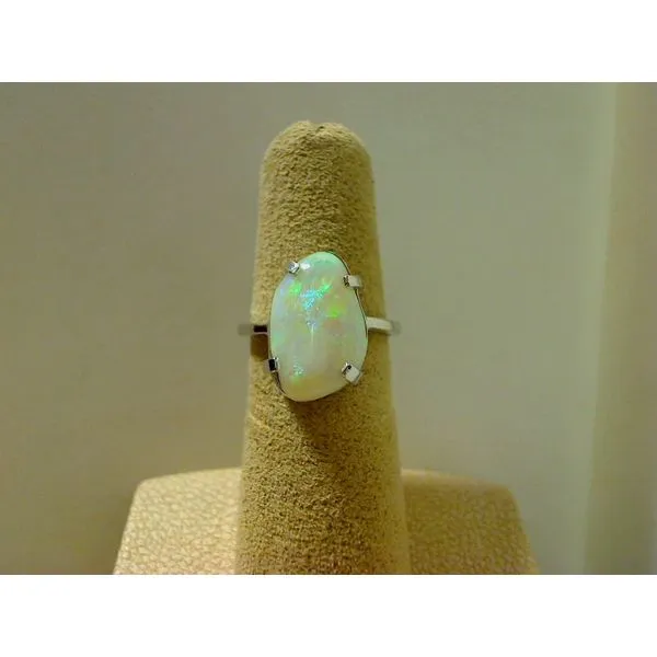 3.56CT Free Form Opal 14K White Gold Ring Biondi Diamond Jewelers Aurora, CO