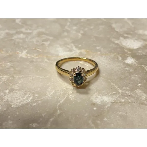 18K Yellow Gold Tourmaline and Diamond Ring Biondi Diamond Jewelers Aurora, CO