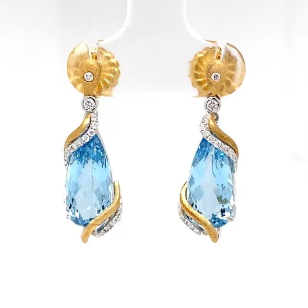 Aquamarine and Diamond Drop Earrings Biondi Diamond Jewelers Aurora, CO