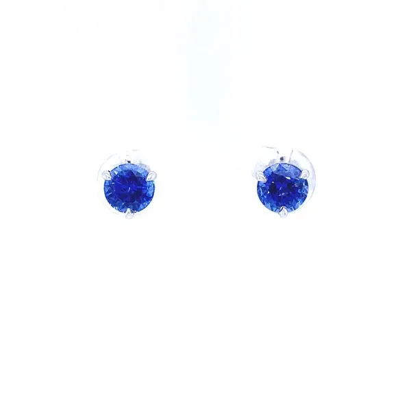 14K White Gold Sapphire Stud Earrings Biondi Diamond Jewelers Aurora, CO