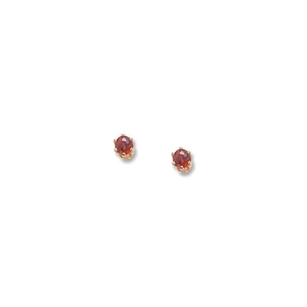 14K Yellow Gold Garnet Stud Earrings Biondi Diamond Jewelers Aurora, CO