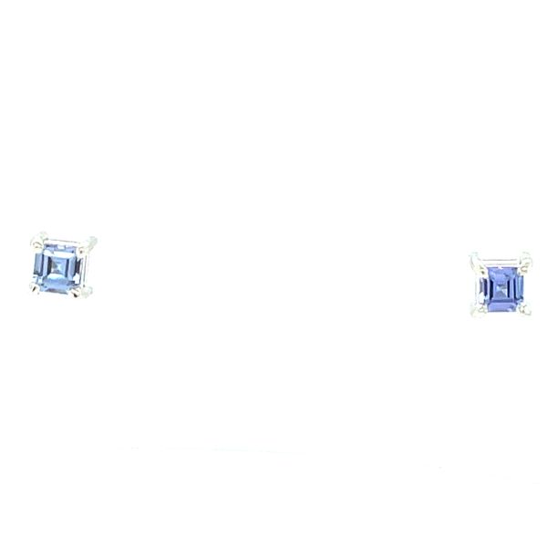 Princess Cut Tanzanite Stud Earrings Biondi Diamond Jewelers Aurora, CO