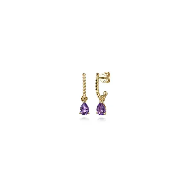 14KY Amethyst J-Hoop Earrings Biondi Diamond Jewelers Aurora, CO