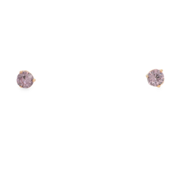 14K Rose Gold Lotus Garnet Stud Earrings Biondi Diamond Jewelers Aurora, CO