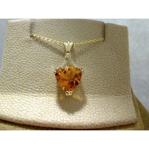 Citrine and Diamond Pendant Biondi Diamond Jewelers Aurora, CO