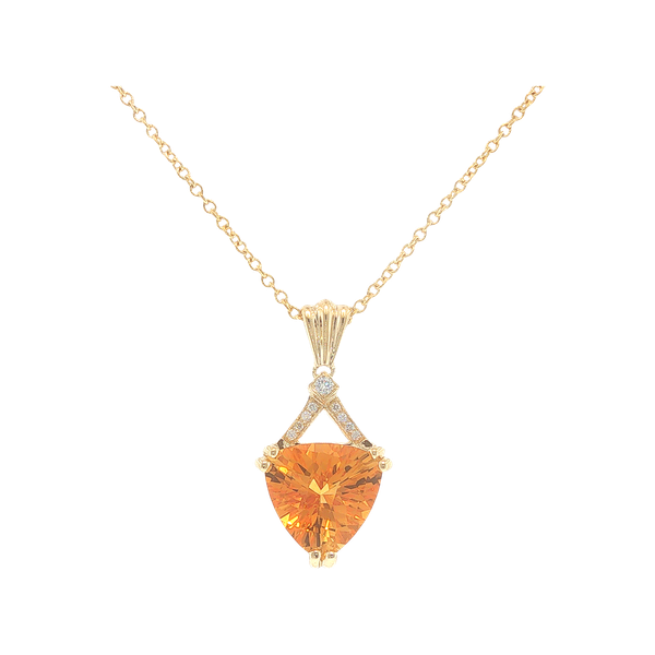 Citrine and Diamond Pendant Biondi Diamond Jewelers Aurora, CO