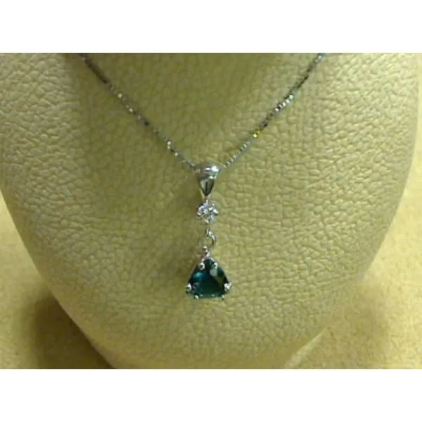 Indicolite Tourmaline and Diamond Pendant Biondi Diamond Jewelers Aurora, CO
