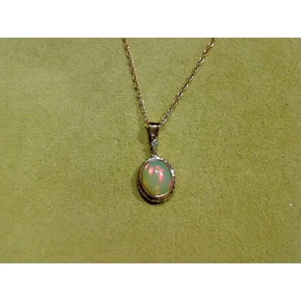 Ethiopian Opal and Diamond Pendant Biondi Diamond Jewelers Aurora, CO