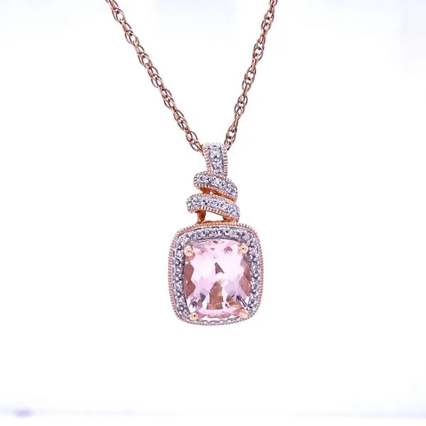 Morganite and Diamond Pendant Biondi Diamond Jewelers Aurora, CO