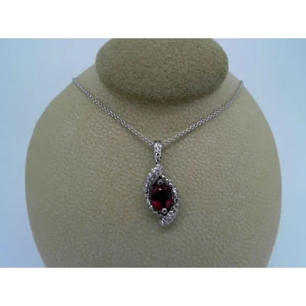 Ruby and Diamond Oval Pendant Biondi Diamond Jewelers Aurora, CO