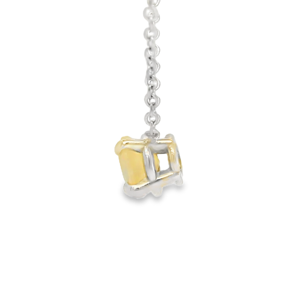 14K White Gold Opal East West Necklace Image 2 Biondi Diamond Jewelers Aurora, CO