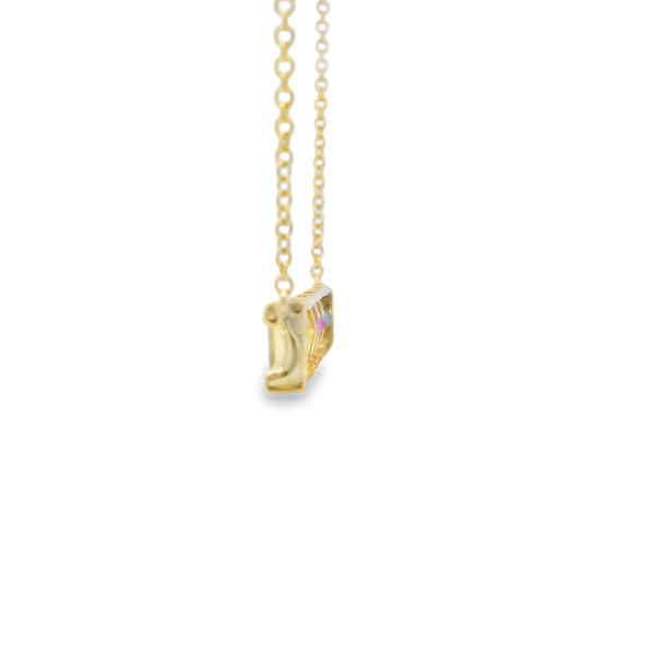14K Yellow Gold Multicolor Sapphire & Diamond Bar Necklace Image 2 Biondi Diamond Jewelers Aurora, CO
