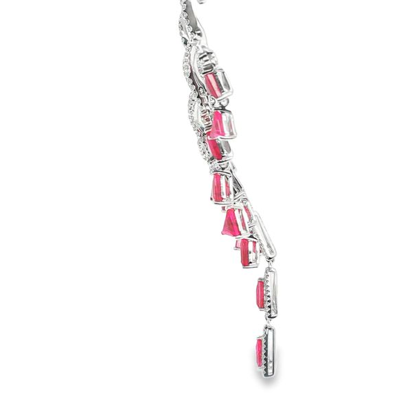18K Burmese Ruby and Diamond Statement Necklace Image 3 Biondi Diamond Jewelers Aurora, CO