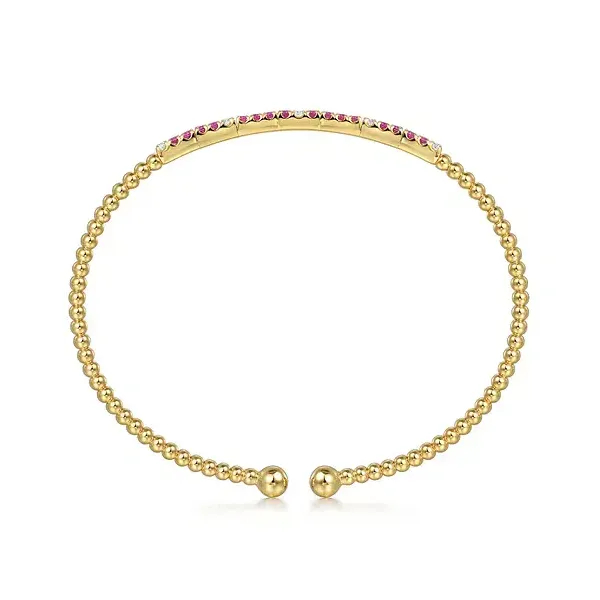 14KY Diamond and Ruby Bujukan Bracelet Image 2 Biondi Diamond Jewelers Aurora, CO