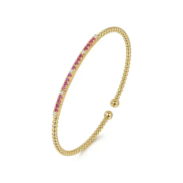 14KY Diamond and Ruby Bujukan Bracelet Image 3 Biondi Diamond Jewelers Aurora, CO