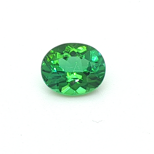 0.85 Carat Oval Green Tourmaline Loose Gemstone 6.7 x 5.6 mm Biondi Diamond Jewelers Aurora, CO