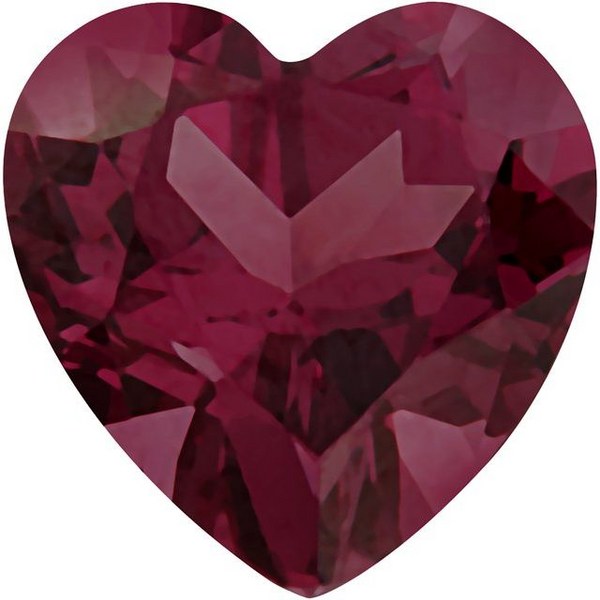 5MM Heart Faceted AA Natural Rhodolite Garnet Loose Gemstone Biondi Diamond Jewelers Aurora, CO
