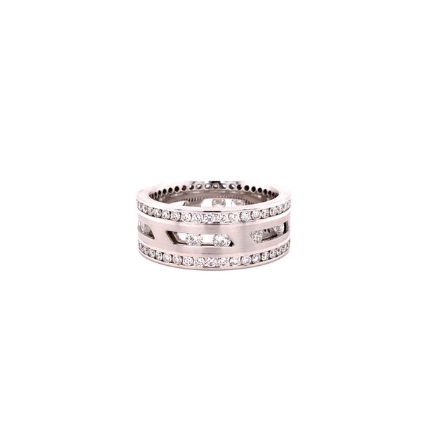 Men’s 14K White Gold Diamond Wide Band Biondi Diamond Jewelers Aurora, CO