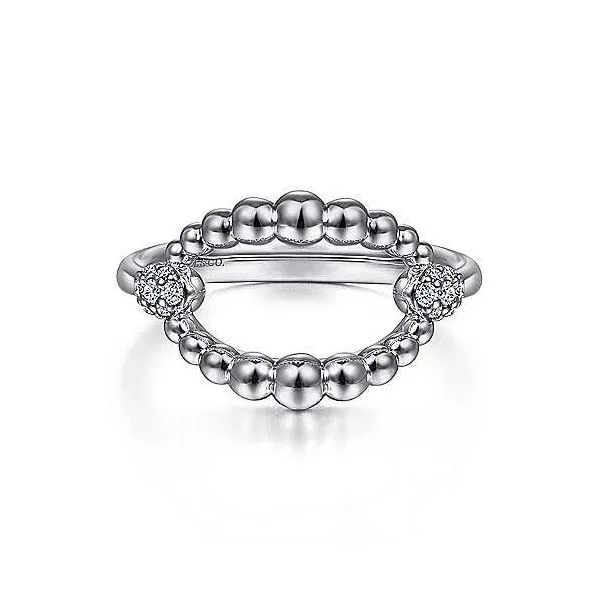 Sterling Silver .14CT White Sapphire Open Band Biondi Diamond Jewelers Aurora, CO