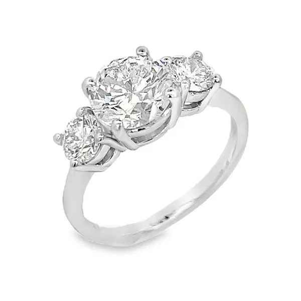 3 Stone Engagement Ring Black River Diamond Company Medford, WI