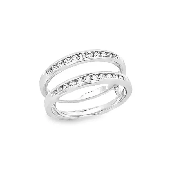 'Perfect Love' 14 Karat White Gold Wrap Wedding Band Black River Diamond Company Medford, WI