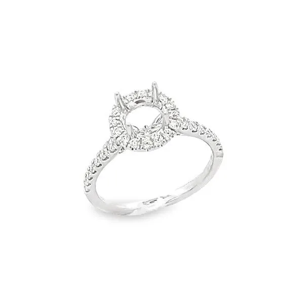 'Perfect Love' 14 Karat White Gold Halo Engagement Ring Black River Diamond Company Medford, WI