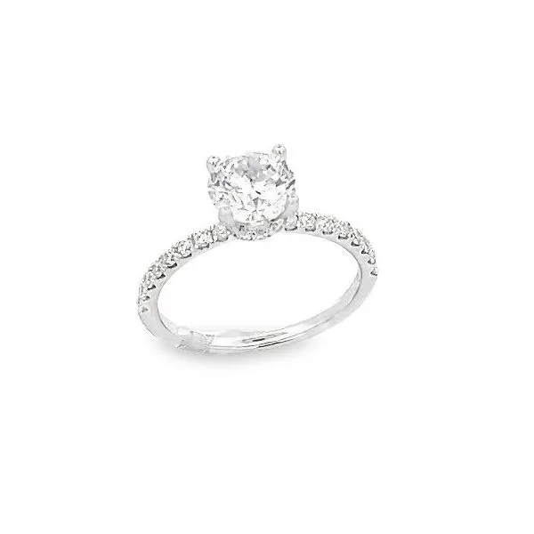 'Perfect Love' 14 Karat White Gold Single Row Engagement Ring Black River Diamond Company Medford, WI