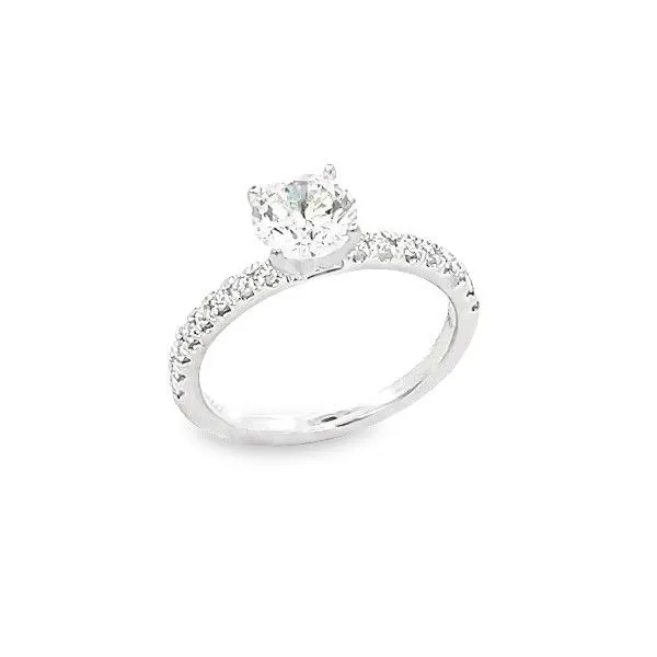 'Perfect Love' 14 Karat White Gold Single Row Engagement Ring Black River Diamond Company Medford, WI